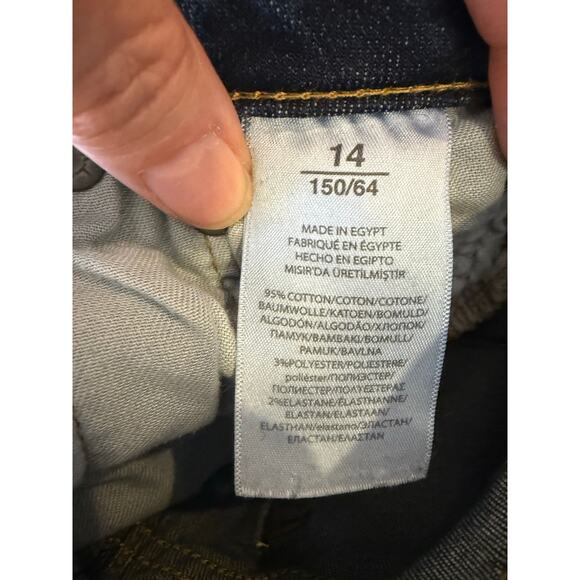 POLO RALPH LAUREN Denim Jeans Youth Girls size 14 Embroidered Floral Cropped - Picture 6 of 8